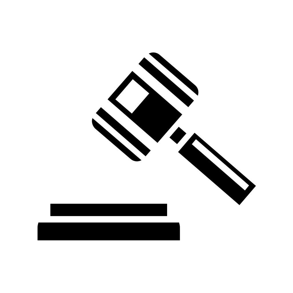 Judge hammer icon