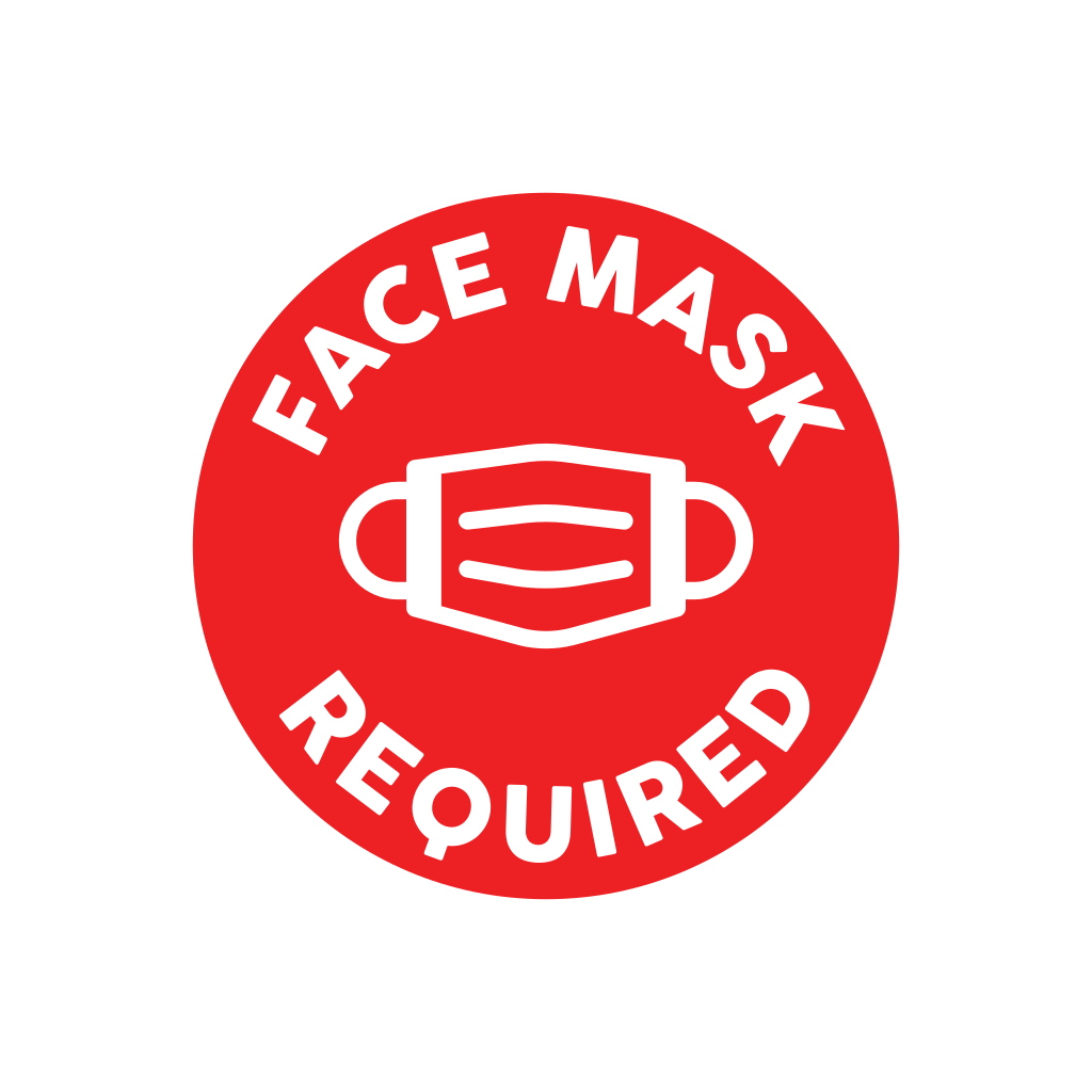 Face mask required sign printable icon