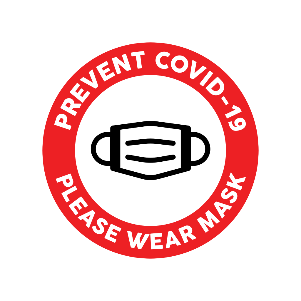 Please wear mask sign printable icon